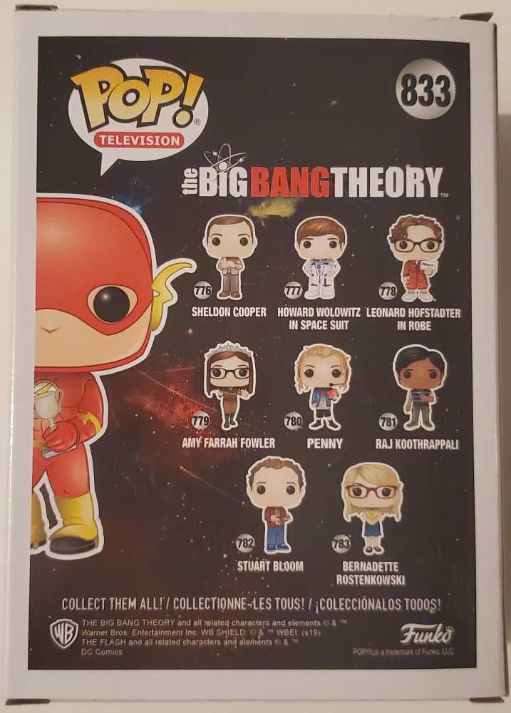 833 Sheldon Cooper as The Flash - The Big Bang Theory  - Funko (Funko Pop! Television) action figure collectible [Barcode 889698417037] - Main Image 4