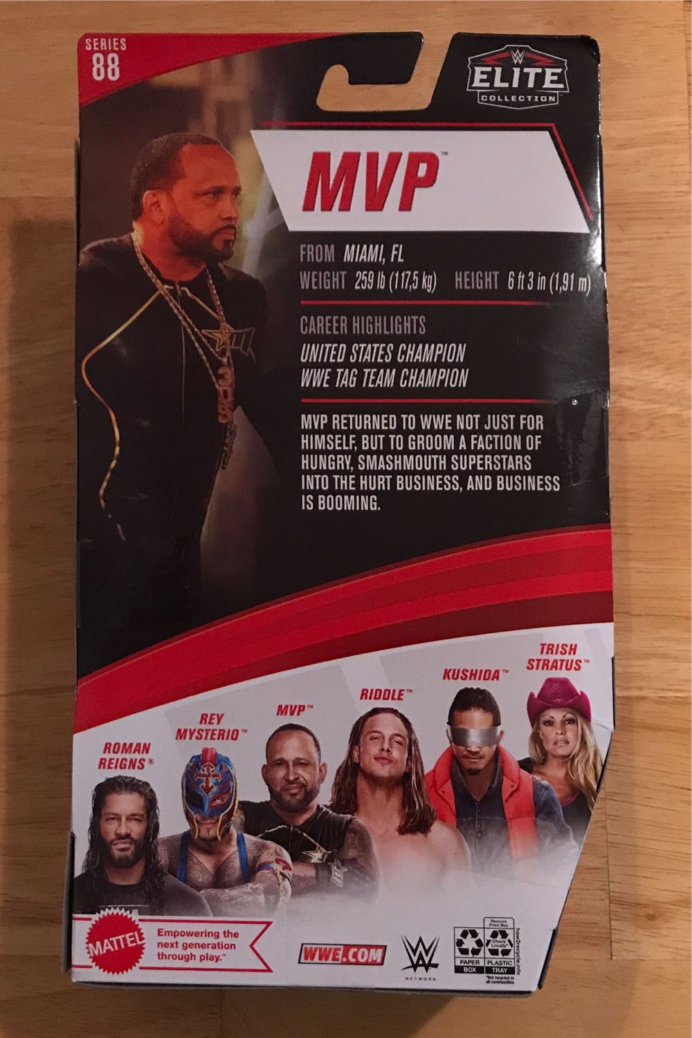 MVP - WWE ELITE 88 - Mattel (Attire Date: July 19, 2020 @ WWE Extreme Rules) action figure collectible [Barcode 887961921953] - Main Image 2
