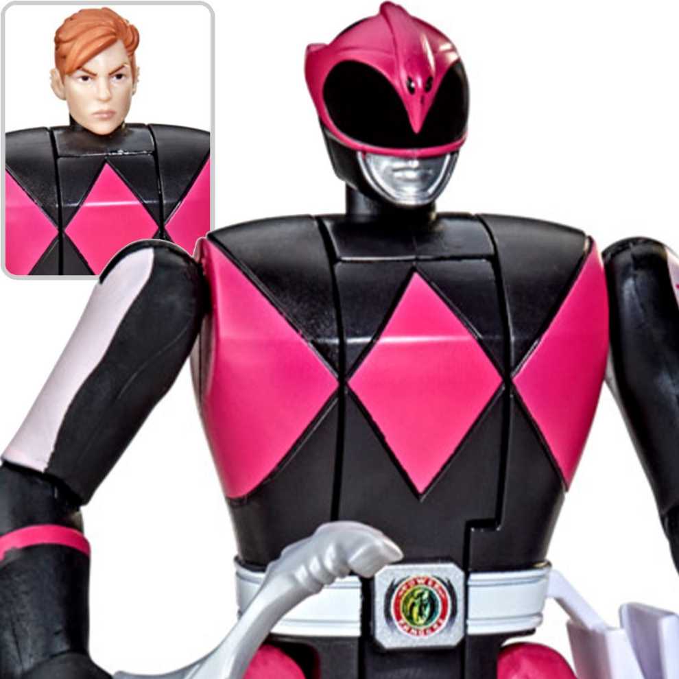 Mighty Morphin Power Rangers Retro Morphin Power Rangers Kimberly Flip Head Pink Kimberly Ranger Slayer New! Walmart Exclusive   action figure collectible [Barcode 5010993872251] - Main Image 4