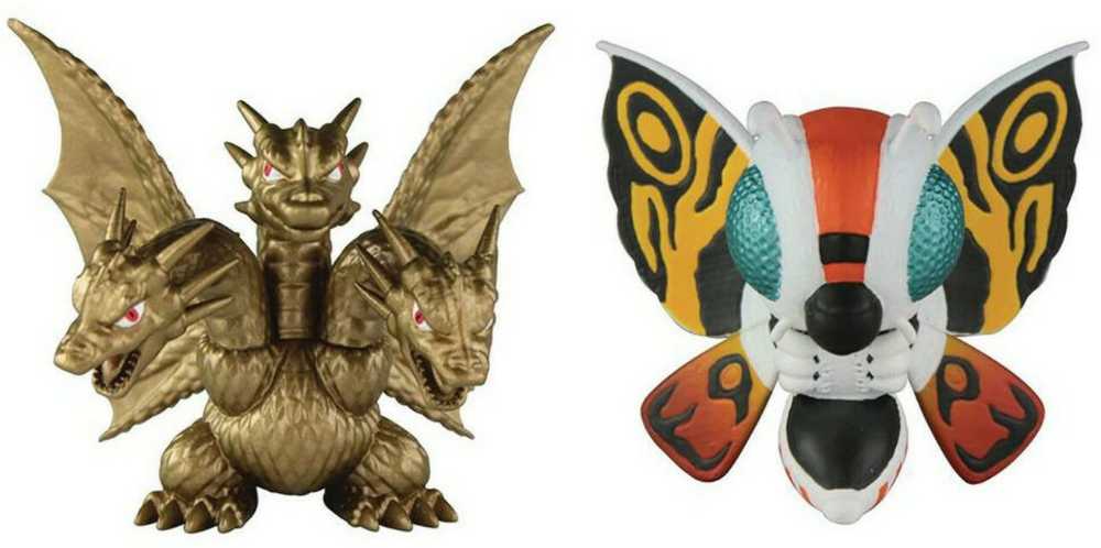 King Ghidorah & Mothra Chibi Figures  - Bandai (Godzilla) action figure collectible [Barcode 045557979225] - Main Image 2