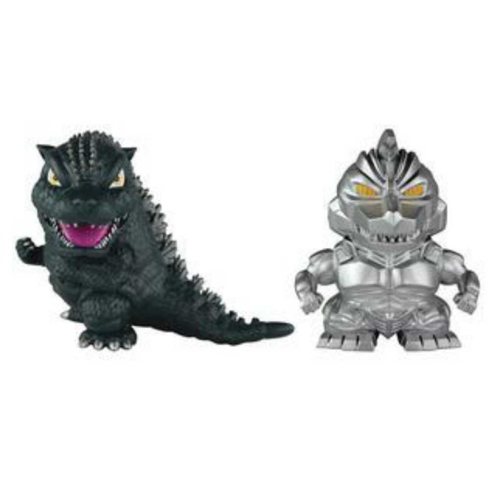 Godzilla & Mechagodzilla Chibi - Bandai (Godzilla Shogun figuer) action figure collectible [Barcode 045557979218] - Main Image 2