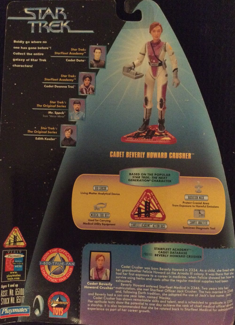 Cadet Deanna Troi / Cadet Beverly Crusher Back - Playmates Toys (Star Trek TNG) action figure collectible [Barcode 043377651154] - Main Image 2