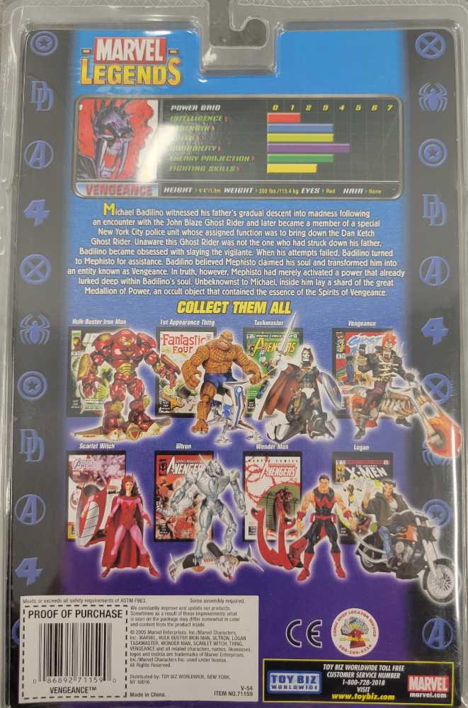 Vengeance (Carded) - Toy Biz (Ghost Rider) action figure collectible - Main Image 3