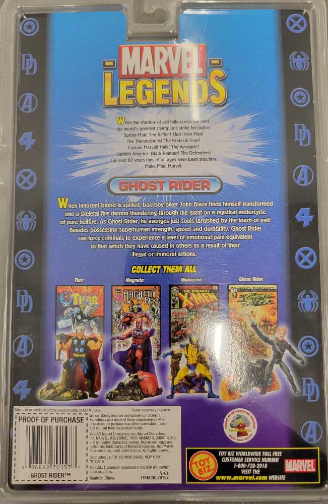 Ghost Rider (Carded) - Toy Biz (Ghost Rider) action figure collectible - Main Image 3