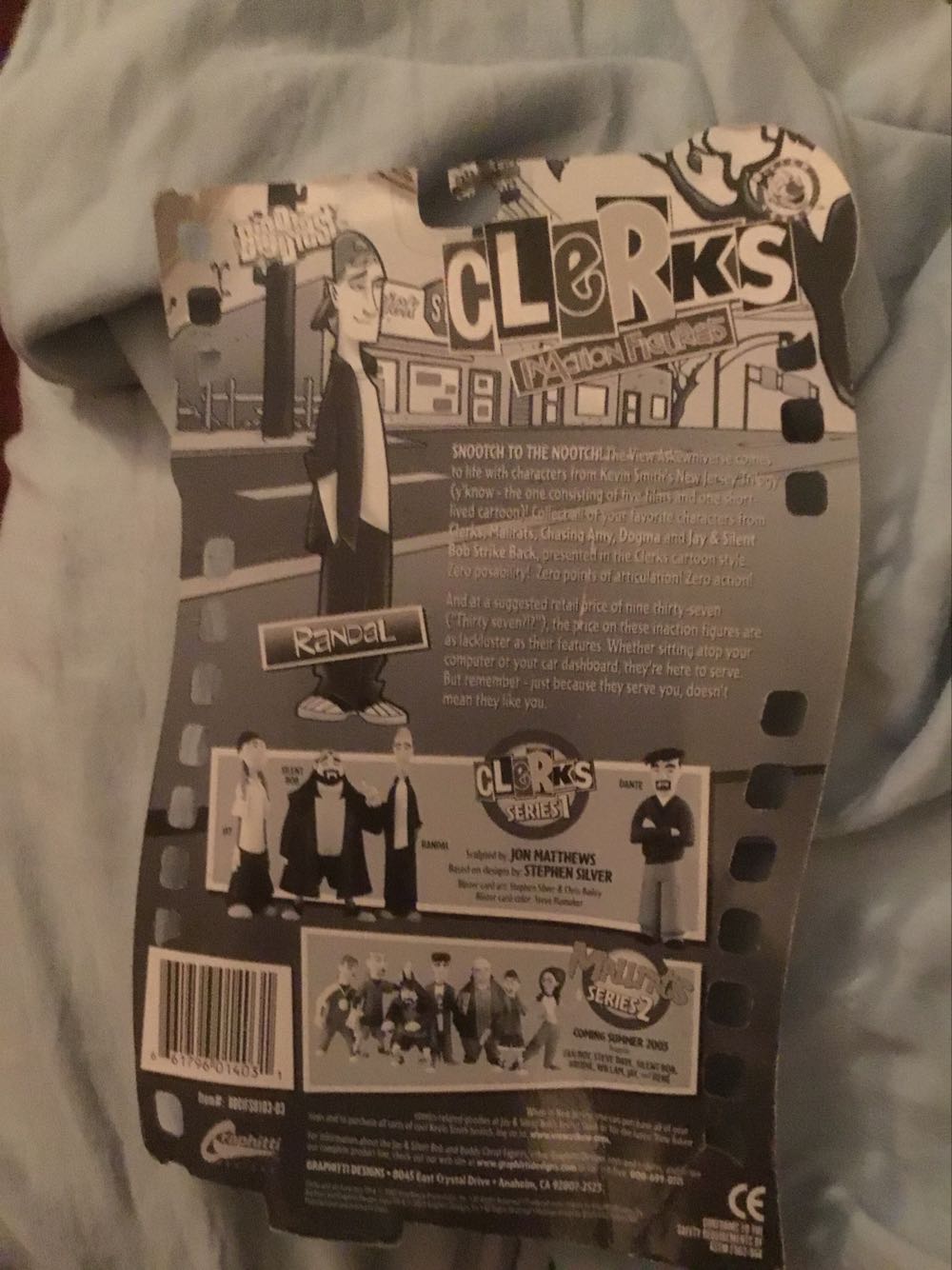 Randal  Clerks Series 1 - Big Blast & Graphitti Designs (Clerks Inaction figures: Clerks) action figure collectible [Barcode 661796014031] - Main Image 2