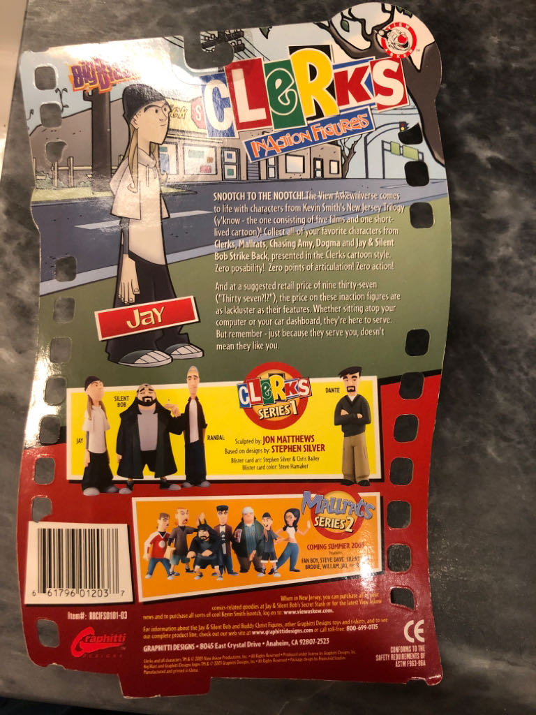 Graphitti Designs Clerks In Action Figures Jay Series 1 - Graphitti Designs (Clerks Inaction figures: Clerks) action figure collectible [Barcode 661796012037] - Main Image 2