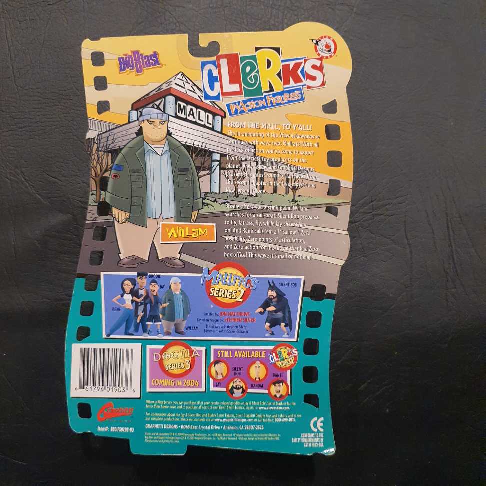 Big Blast/Graphitti Designs - Clerks Inaction Figures - William - Mallrats Series 3 - 2003 - Big Blast & Graphitti Designs (Clerks Inaction figures: Mallrats) action figure collectible [Barcode 661796019036] - Main Image 2