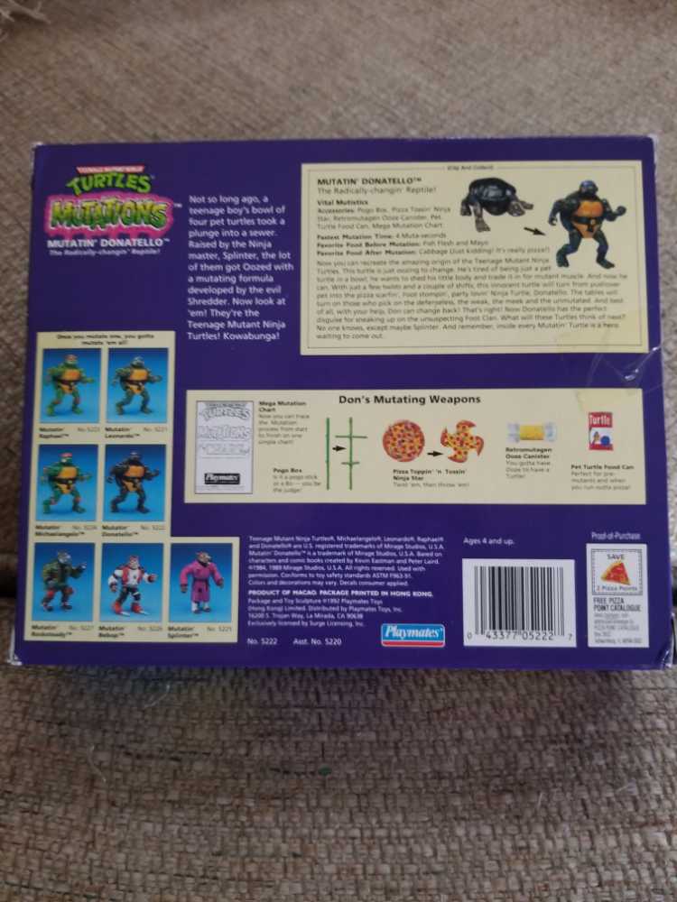 Mutatin’ Donatello - Playmates Toys (Teenage Mutant Ninja Turtles (1992)) action figure collectible [Barcode 043377052227] - Main Image 3