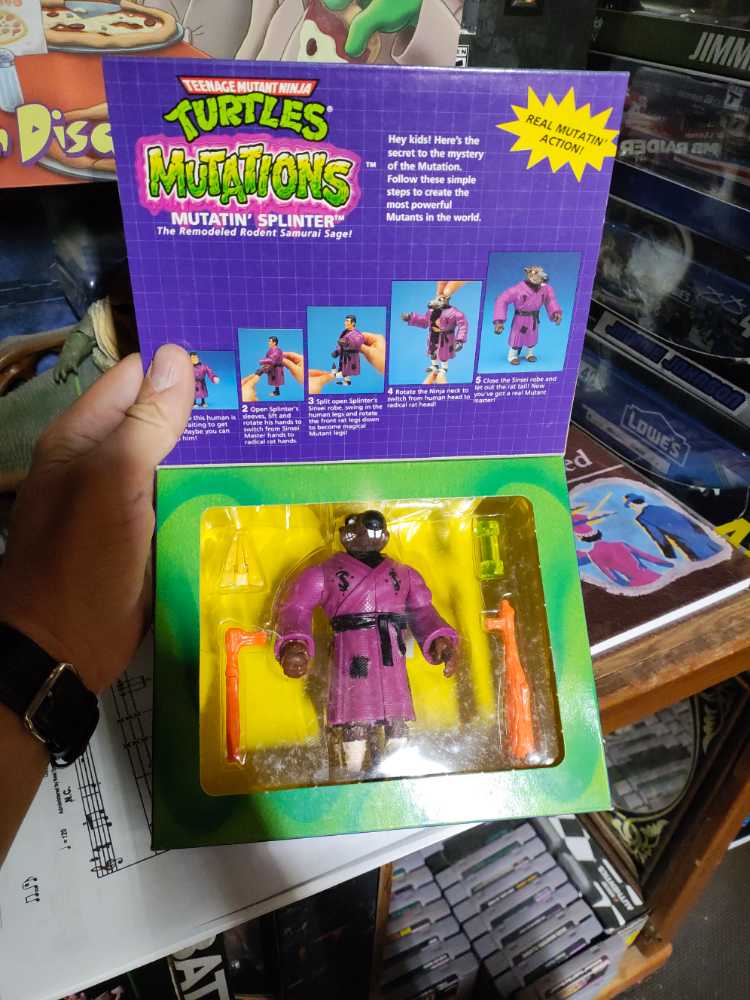 Mutatin’ Splinter - Playmates Toys (Teenage Mutant Ninja Turtles (1992)) action figure collectible [Barcode 043377052258] - Main Image 4