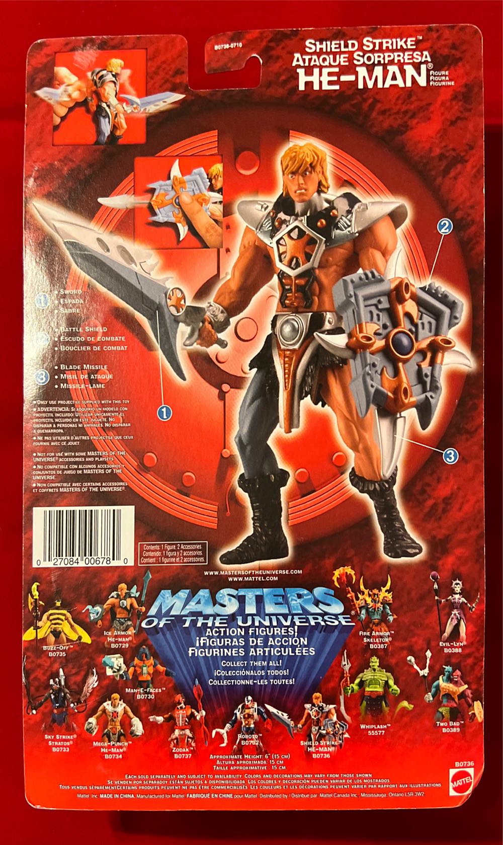 He-Man (Shield Strike) - Mattel (Masters Of The Universe 200X) (Masters Of The Universe 200x) action figure collectible [Barcode 027084006780] - Main Image 2