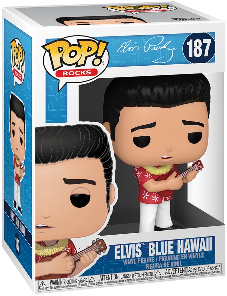 Funko Pop! #187 Elvis Presley -  Elvis Blue Hawaii  action figure collectible [Barcode 889698401395] - Main Image 2
