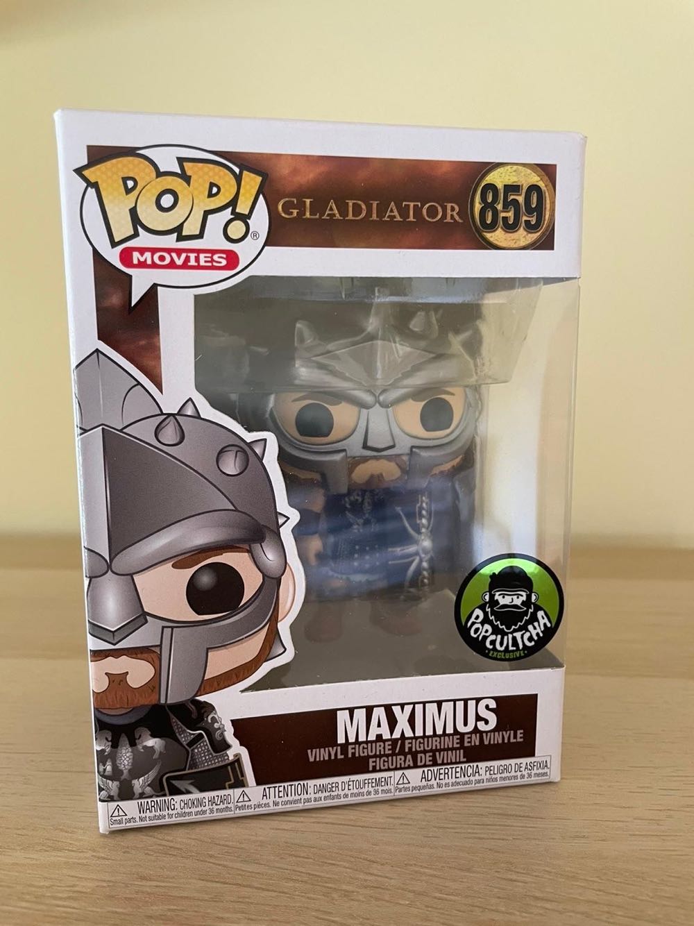Maximus (gladiator) 859 Pop Cultcha Esclusive  action figure collectible [Barcode 889698408165] - Main Image 2
