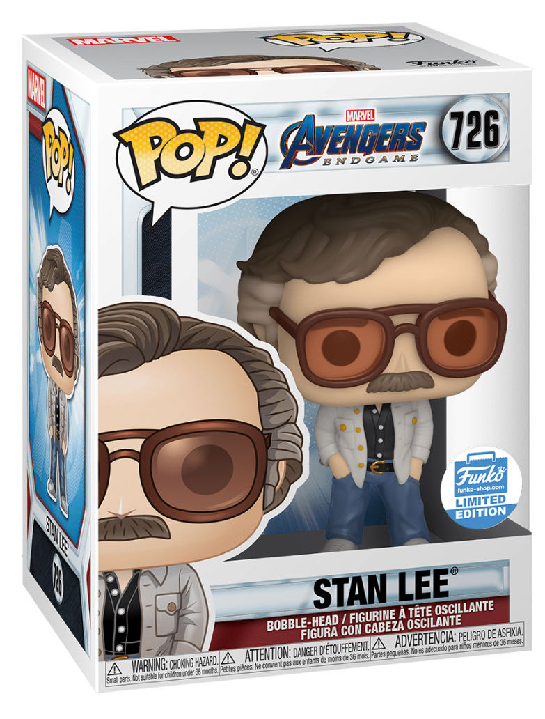 Stan Lee (Avengers Endgame) 726 Limited Funko Shop.com  (Funko Pop) action figure collectible [Barcode 889698542463] - Main Image 2