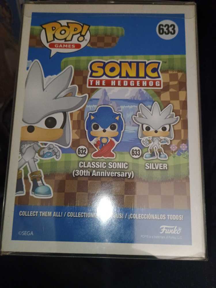 Silver (Sonic The Hodgehog) 633 Hot Topic Exclusive/ Glows In The Dark - Funko (Sonic The Hedgehog) action figure collectible [Barcode 889698522496] - Main Image 3