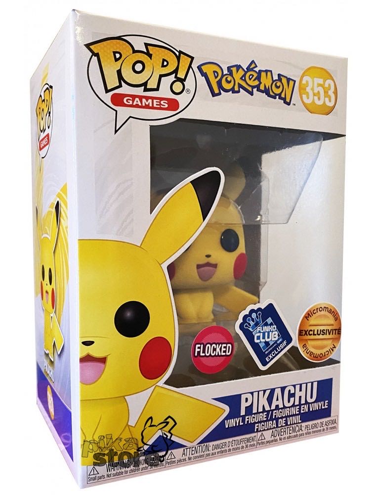 Pikachu (Pokémon) 353 Flocked/ Funko Club/ Only At GameStop  action figure collectible [Barcode 889698551564] - Main Image 2