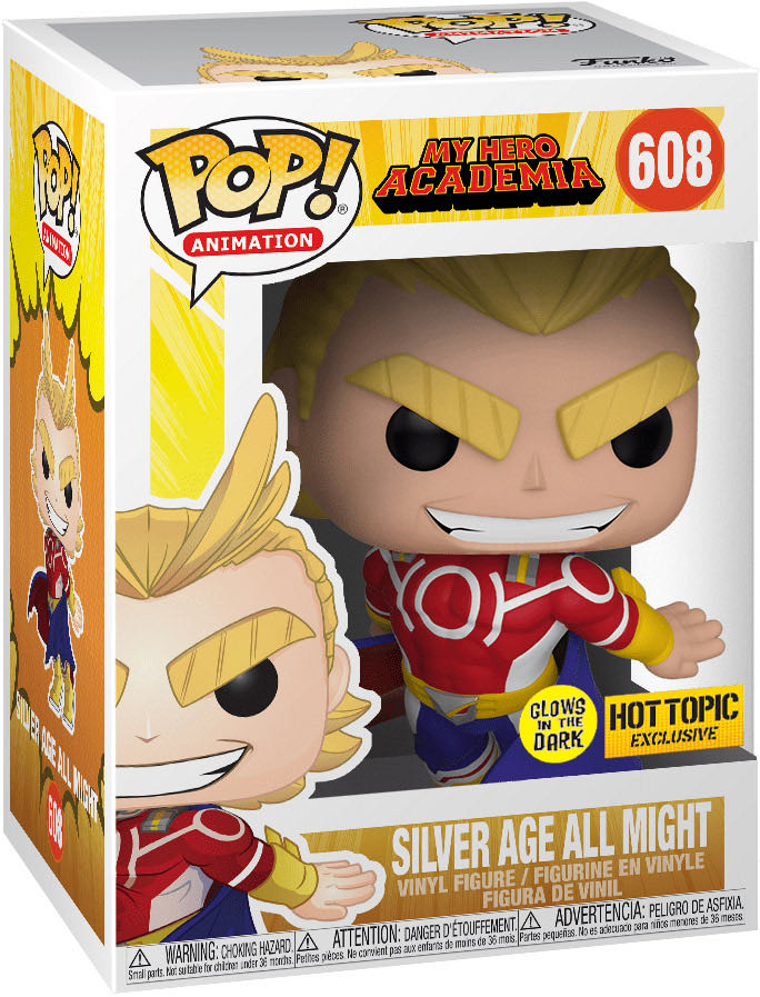Silver Age All Migth (My Hero Academia) 608 Hot Topic Exclusive/ Glows In The Dark - Funko (My Hero Academia) action figure collectible [Barcode 889698441810] - Main Image 2