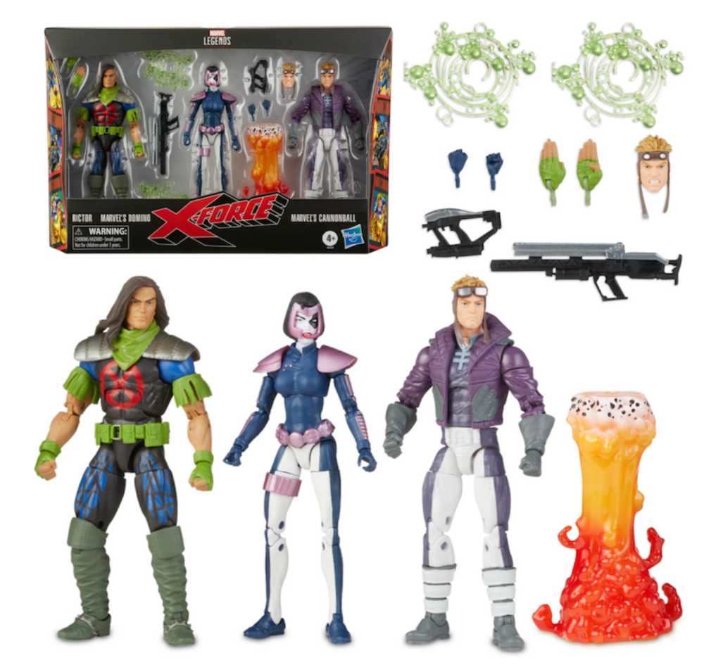 X-Force 6” Domino Cannonball Rictor 3 Pack - Hasbro (Marvel Legends Deluxe Series) action figure collectible [Barcode 5010993921263] - Main Image 2