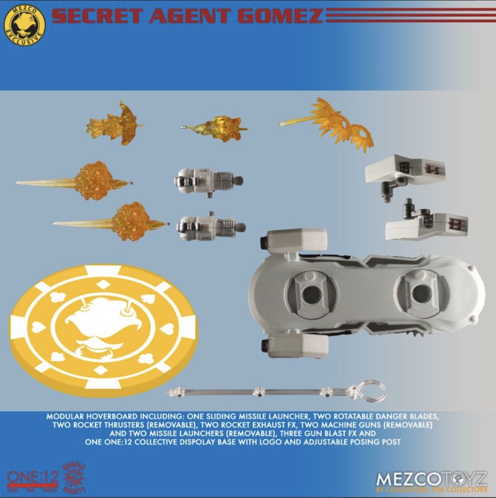 Mezco Rumble Gomez Secret Agent Casino La Cucaracha - Mezco Toyz - One:12 Collective (Gomezverse) action figure collectible [Barcode 696198773743] - Main Image 2