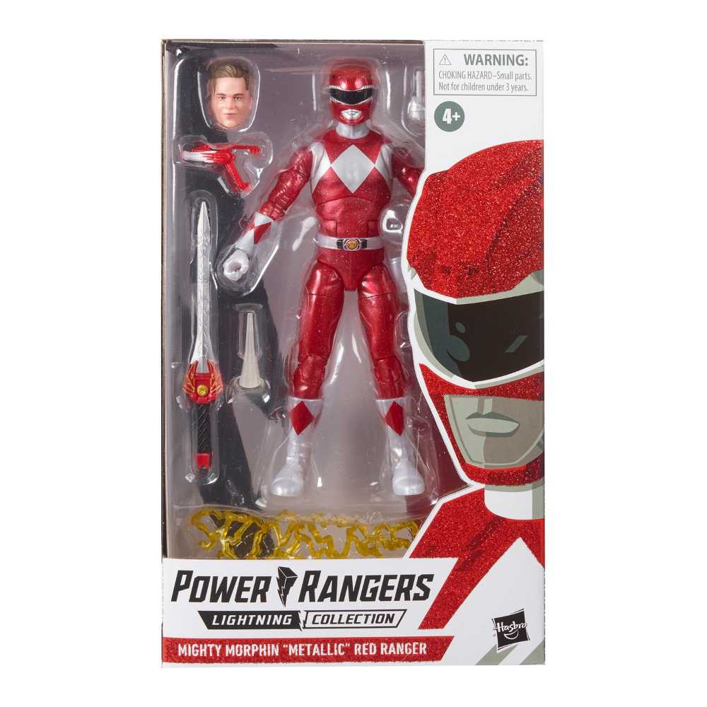 Red Ranger (Metallic) - Hasbro (Mighty Morphin Power Rangers) action figure collectible [Barcode 5010993855155] - Main Image 2