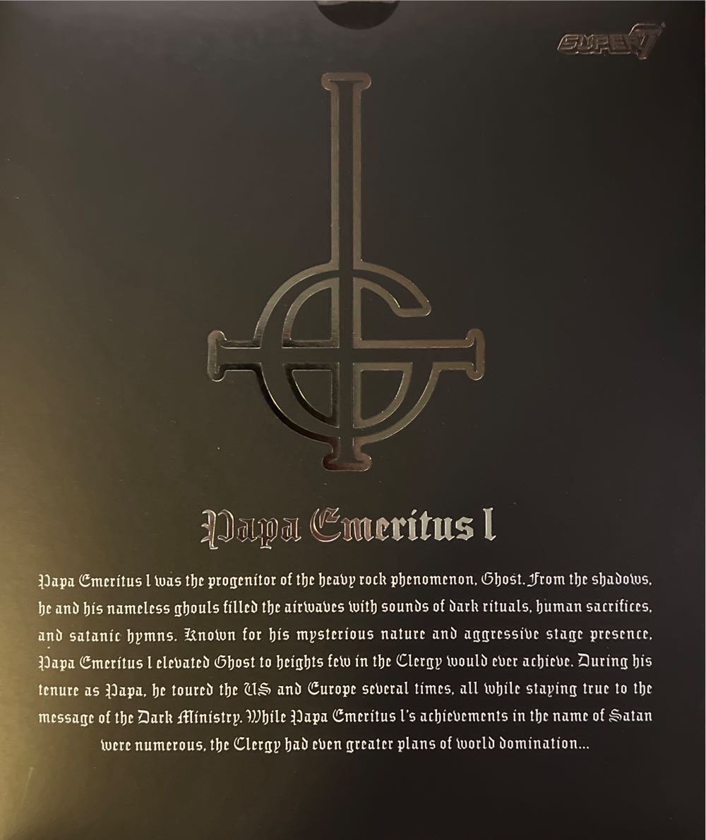 Papa Emeritus I - Super 7 (Ghost) action figure collectible [Barcode 840049813298] - Main Image 4