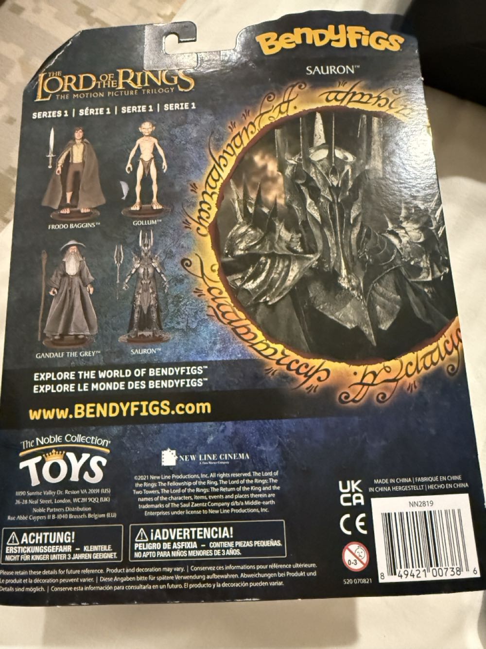 Lord Of The Rings Sauron - Bendyfigs (Lord Of The Rings Motian picture Trilogy) action figure collectible [Barcode 849421007386] - Main Image 2