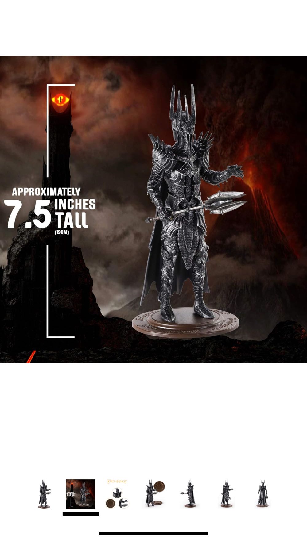 Lord Of The Rings Sauron - Bendyfigs (Lord Of The Rings Motian picture Trilogy) action figure collectible [Barcode 849421007386] - Main Image 3
