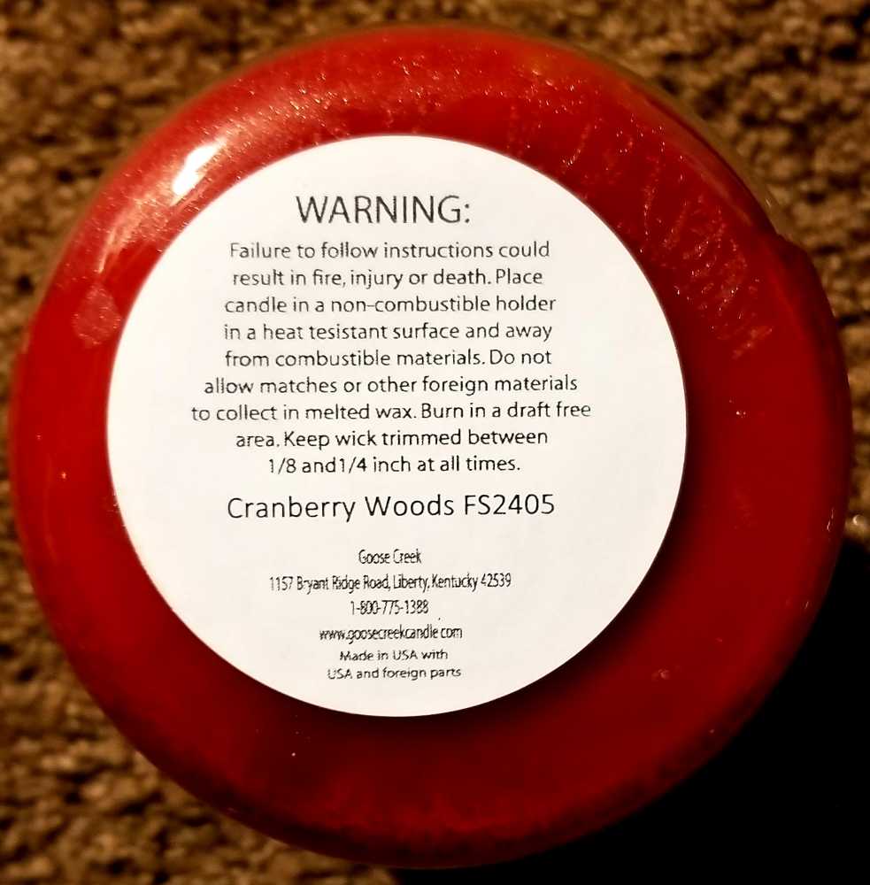 CANDLE: Thanksgiving Goose Creek Cranberry Woods  - Thankful  - Goose Creek Candle (Thanksgiving Candles) action figure collectible - Main Image 2