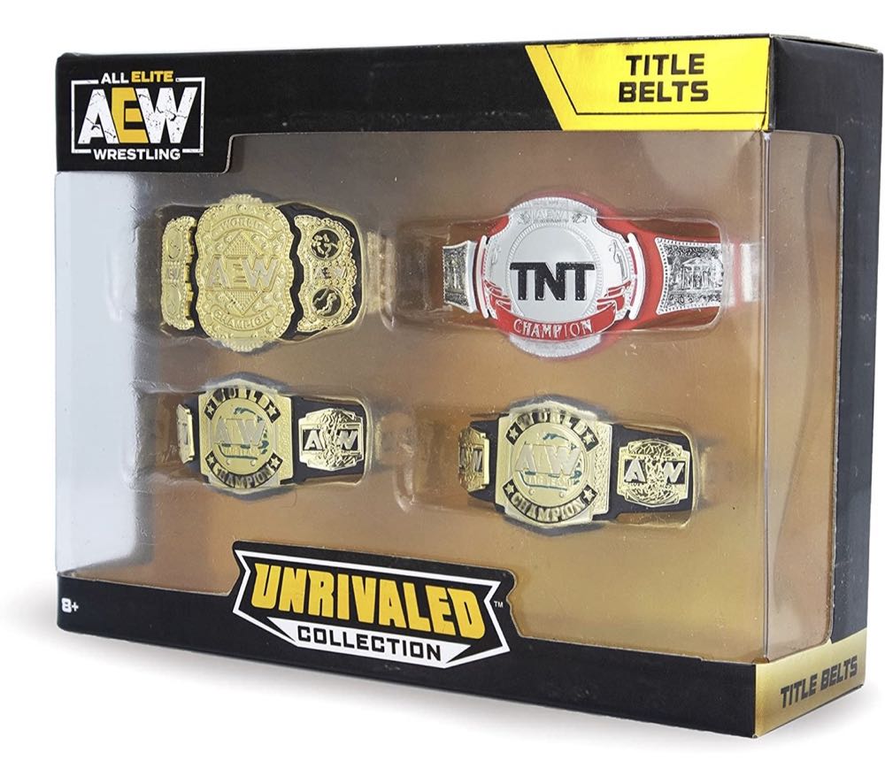 AEW - Title Belts X2 - Jazwares (AEW Unrivaled Collection) action figure collectible [Barcode 191726411185] - Main Image 3