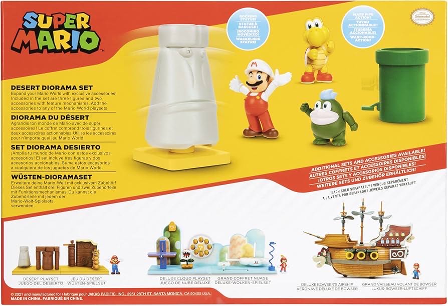 World of Nintendo: Super Mario: Desert Diorama Set - Jakks Pacific, Inc (Super Mario) action figure collectible [Barcode 192995406179] - Main Image 2