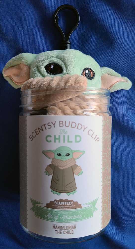 Scentsy Star Wars Grogu 7 inch plush Buddy Clip MANDO - Scentsy (The Mandalorian) action figure collectible - Main Image 3