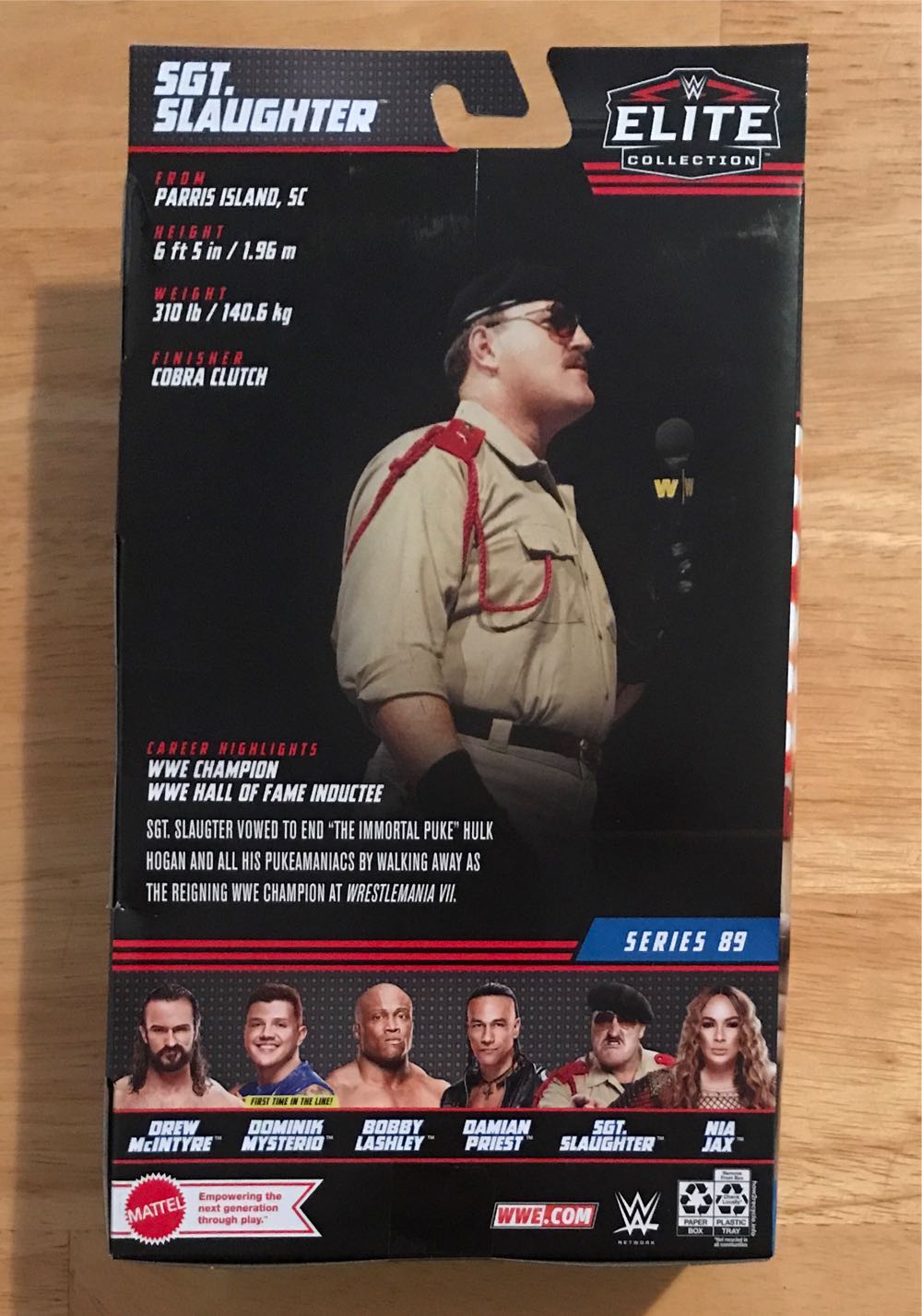 Sgt Slaughter  - Mattel (WWE Elite Series #89) action figure collectible [Barcode 194735021864] - Main Image 2