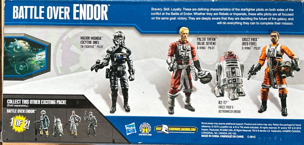 Battle over Endor 2 Of 2 4-Pack (Major Mianda, Palso Thern, Grizz Frix & R2-T7) - Hasbro (Star Wars: Return Of The Jedi) action figure collectible [Barcode 653569574132] - Main Image 2