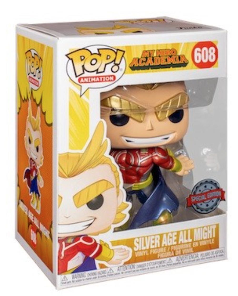 Silver Age All Might (My Hero Academia) 608 Special Edition “metallic”  action figure collectible [Barcode 889698438223] - Main Image 2