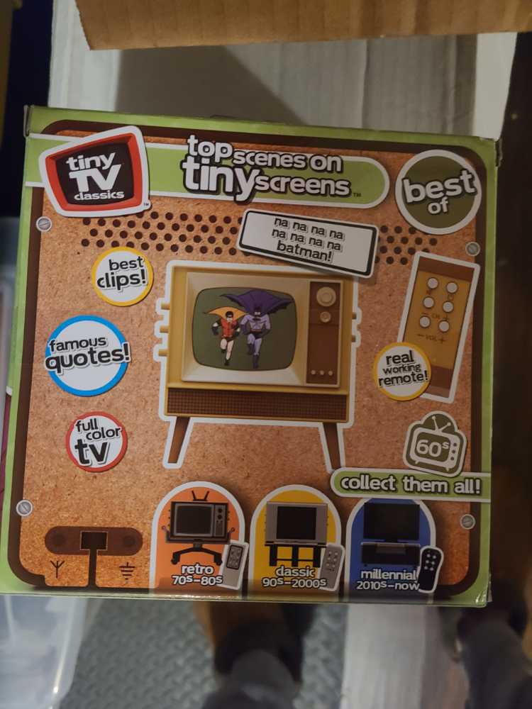 Tiny TV Classics BATMAN Edition Top Scenes Real Working TV w/ Remote  action figure collectible [Barcode 885561069129] - Main Image 2