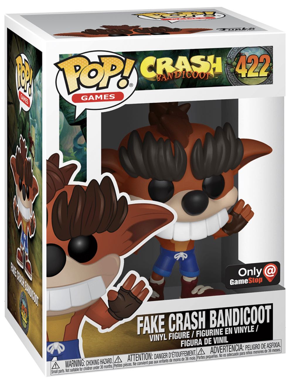 Fake Crash Bandicoot (Crash Bandicoot) 422 Only At GameStop  action figure collectible [Barcode 889698340977] - Main Image 2