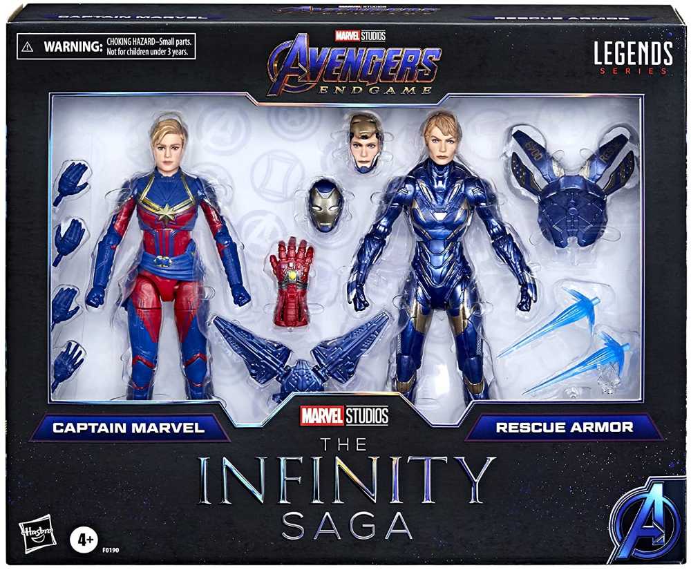 Captain Marvel (Carol Danvers) & Rescue Armour (Pepper Potts) - Hasbro ((Movie 2019) Avengers Endgame) action figure collectible - Main Image 2