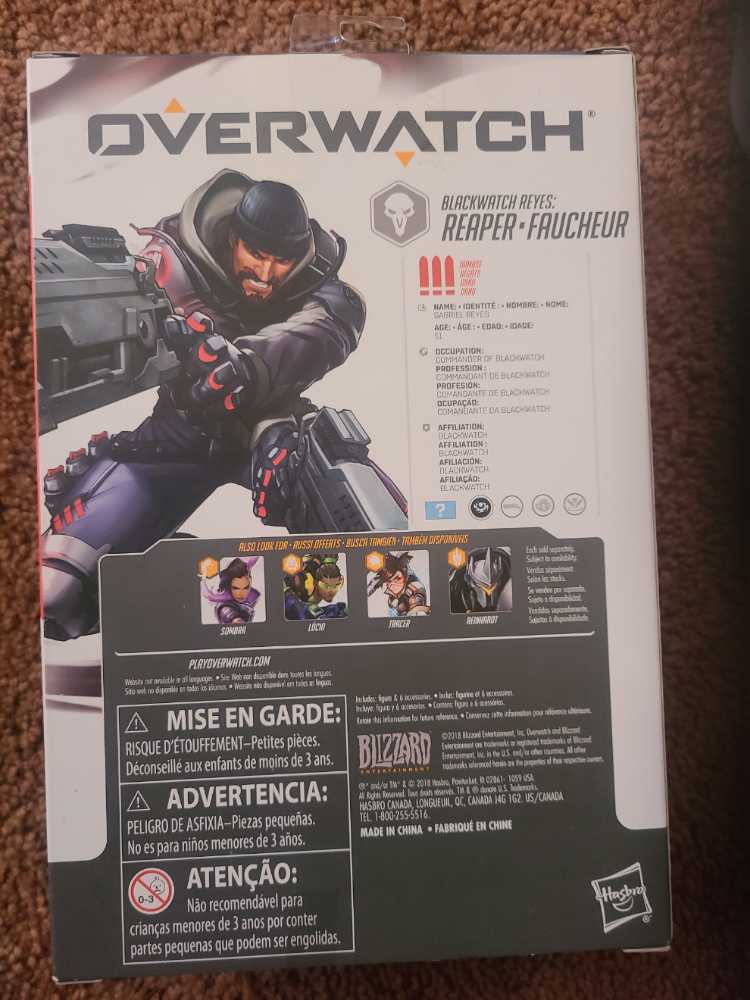 Blizzard Entertainment Overwatch Ultimates Series - Reaper (Blackwatch Reyes) - Hasbro (Overwatch Ultimates Series) action figure collectible [Barcode 630509819874] - Main Image 3