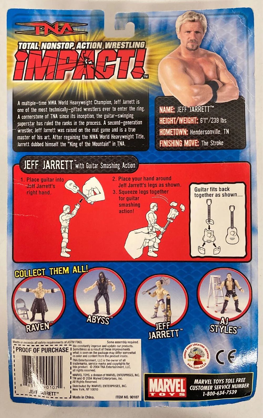 Jeff Jarrett - ToyBiz - Marvel (TNA Wrestling Impact! Series 1) action figure collectible - Main Image 3