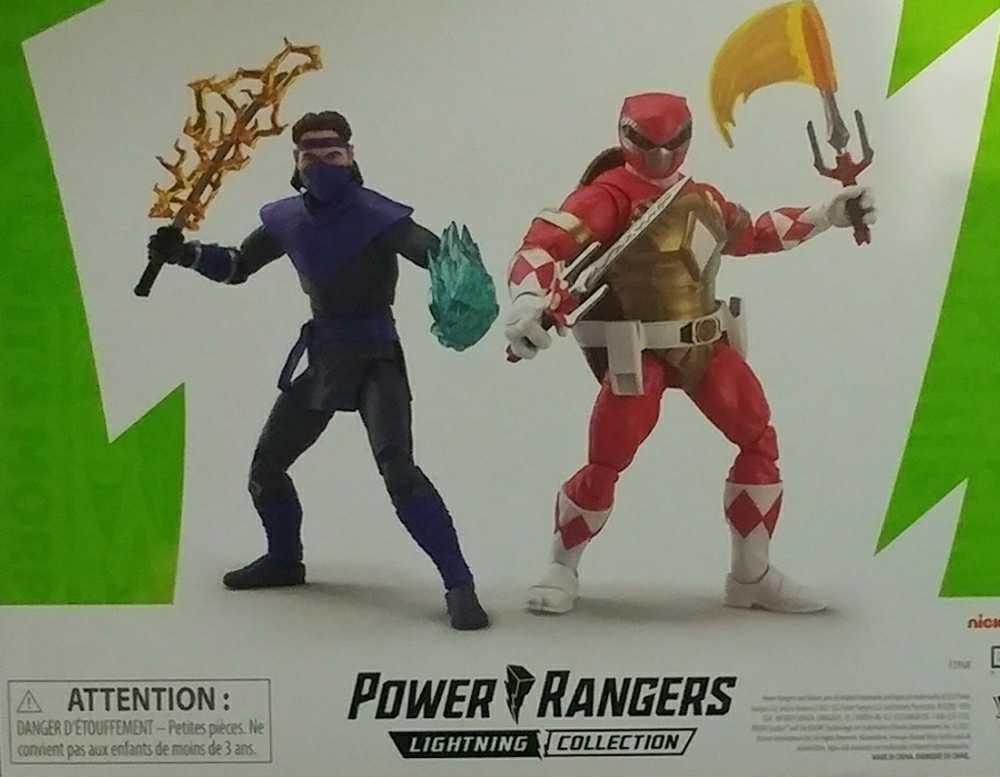 Mighty Morphin Power Rangers Power Rangers X TMNT Lightning Collection Foot Soldier Tommy & Morphed Raphael Set - Hasbro (TMNT Crossover) action figure collectible [Barcode 5010993861651] - Main Image 2