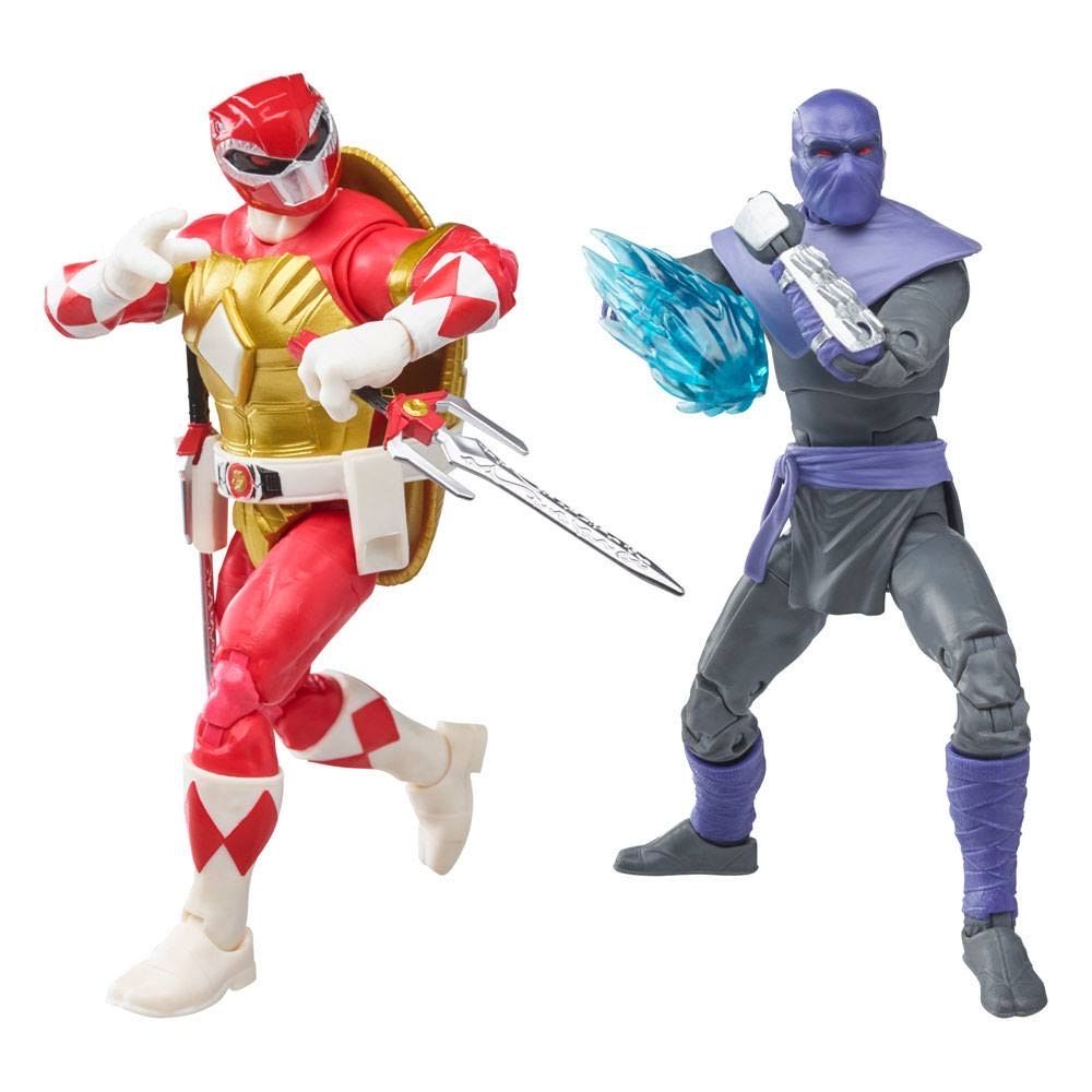 Mighty Morphin Power Rangers Power Rangers X TMNT Lightning Collection Foot Soldier Tommy & Morphed Raphael Set - Hasbro (TMNT Crossover) action figure collectible [Barcode 5010993861651] - Main Image 4