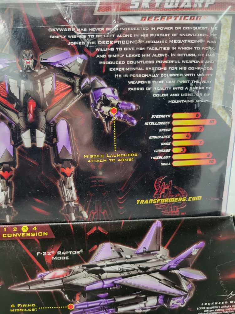 Skywarp 1st Boxed Wal-Mart Walmart  - Hasbro (Revenge Of The Fallen) action figure collectible - Main Image 4