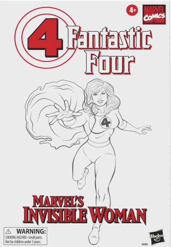 Invisible Woman (Transparent Variant) (2021) - Hasbro (Fantastic Four Marvel Legends Retro Wave) action figure collectible [Barcode 5010993918416] - Main Image 3