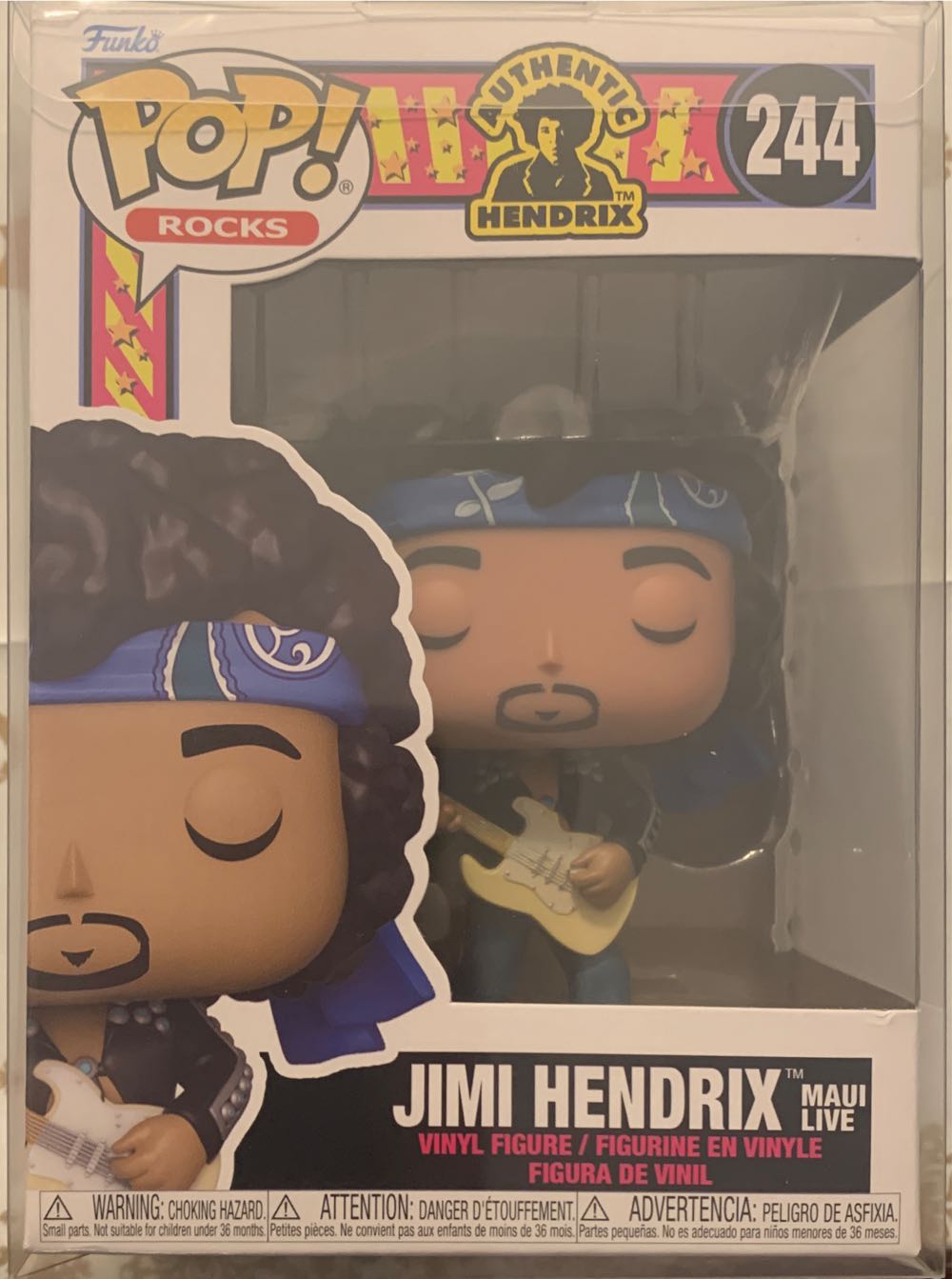 Jimi Hendrix: Funko Pop! Authentic Hendrix - Jimi Hendrix Maui Live #244 - Funko Pop! Rocks (Authentic Hendrix) action figure collectible [Barcode 889698576116] - Main Image 2
