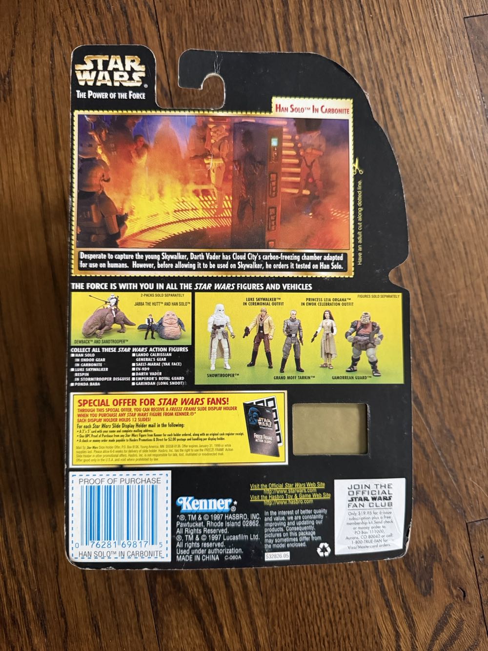 Han Solo In Carbonate w/ Carbonite Block - Hasbro (Freeze Frame Action Slide) action figure collectible [Barcode 076281698175] - Main Image 4