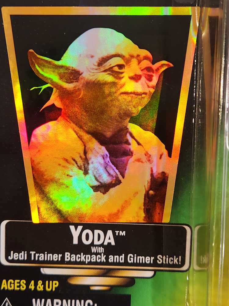 Yoda w/ Jedi Trainer Backpack & Gimer Stick - Kenner/ Hasbro (Star Wars: Power Of The Force 2) action figure collectible [Barcode 076281695860] - Main Image 4