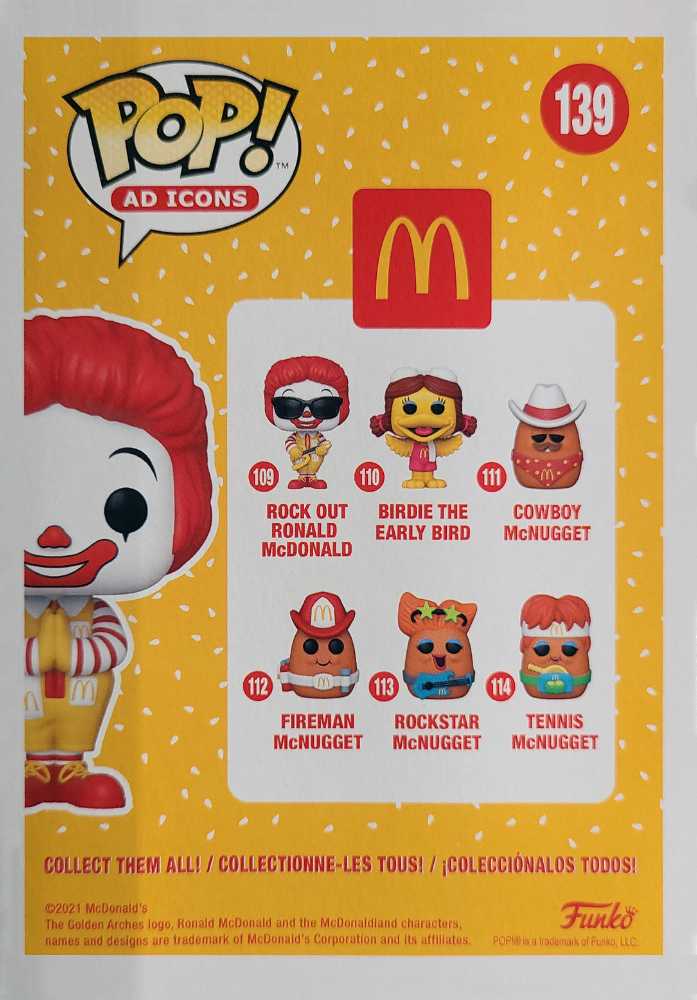McDonald’s: Ronald McDonald #139 - Funko (Ronald McDonald) action figure collectible [Barcode 889698565608] - Main Image 2