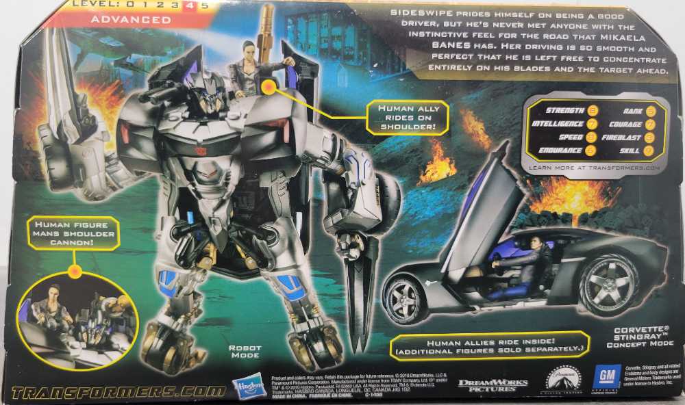 Sideswipe Shadow Blade Human Alliance with Mikaela Banes - Hasbro (Hunt For The Decepticons) action figure collectible - Main Image 4