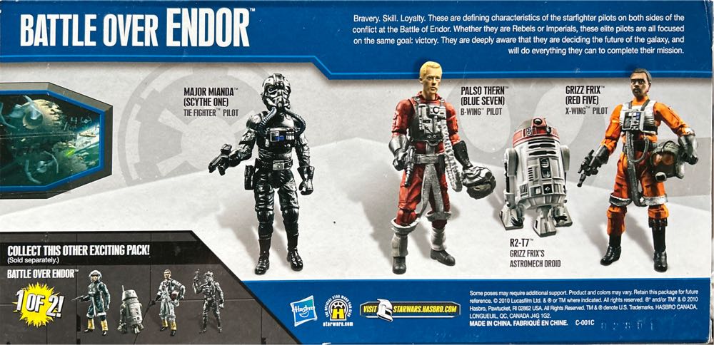 Battle over Endor 4-Pack (Lieutenant Oxixo, Sila Kott, Lieutenant Ekelarc Yong & R5-P9) - Hasbro (Star Wars: Return Of The Jedi) action figure collectible [Barcode 653569574125] - Main Image 2