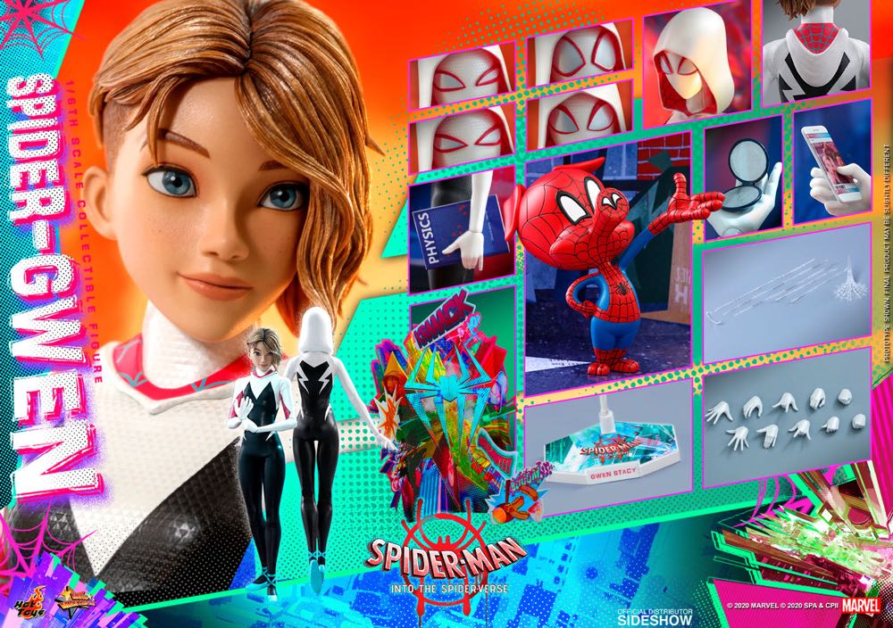 Hot Toys MMS 576 Into The Spider-Verse Spider-Gwen - Hot Toys / Sideshow (Spider-Gwen) action figure collectible - Main Image 3