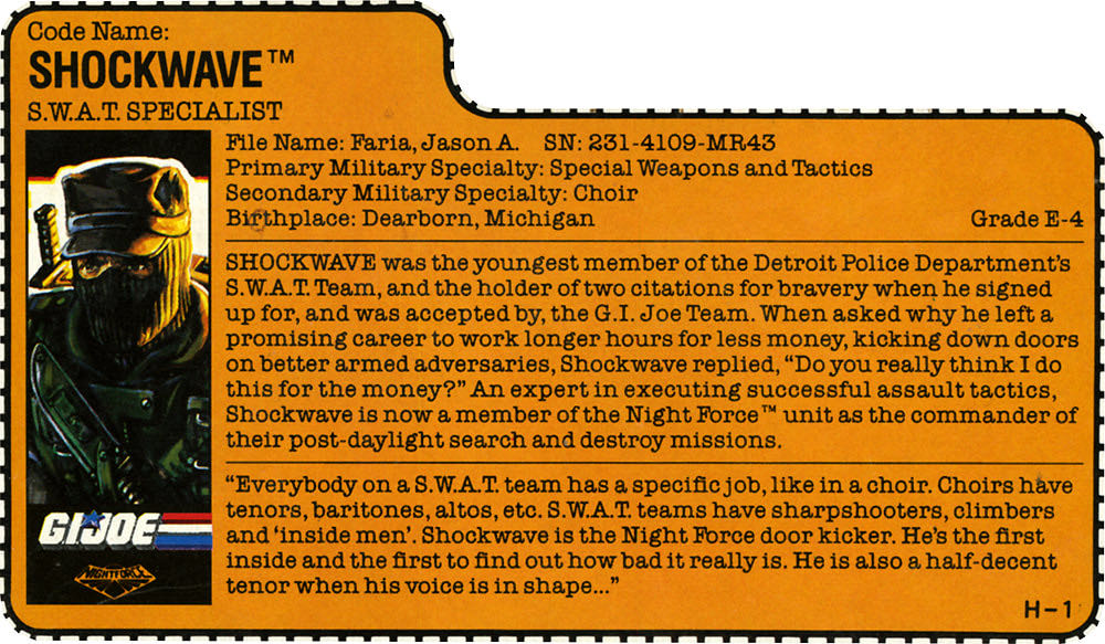 Shockwave [v2 - Night Force] - Hasbro (G.I. Joe - A Real American Hero) action figure collectible - Main Image 3